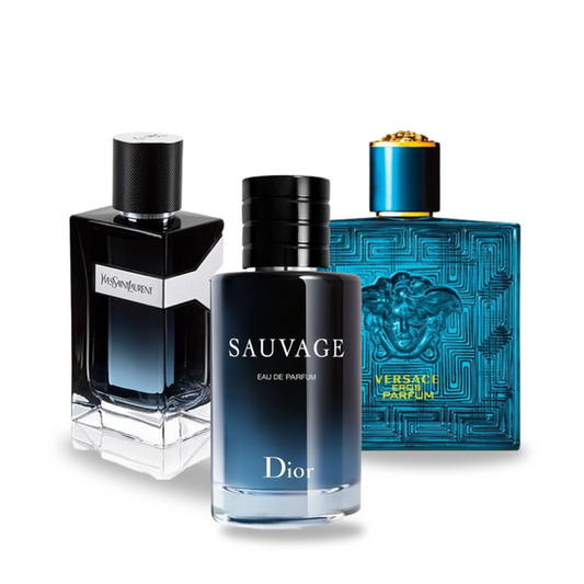 Dior SAUVAGE, Yves Saint Laurent Y MEN и Versace EROS