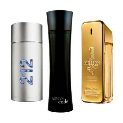 212 Men NYC, Paco Rabanne One Million и Armani Code Homme