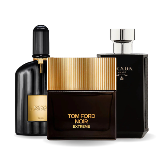 Комплект промоционални парфюми: BLACK ORCHID, NOIR EXTREME и PRADA INTENSE, по 100 мл всеки.